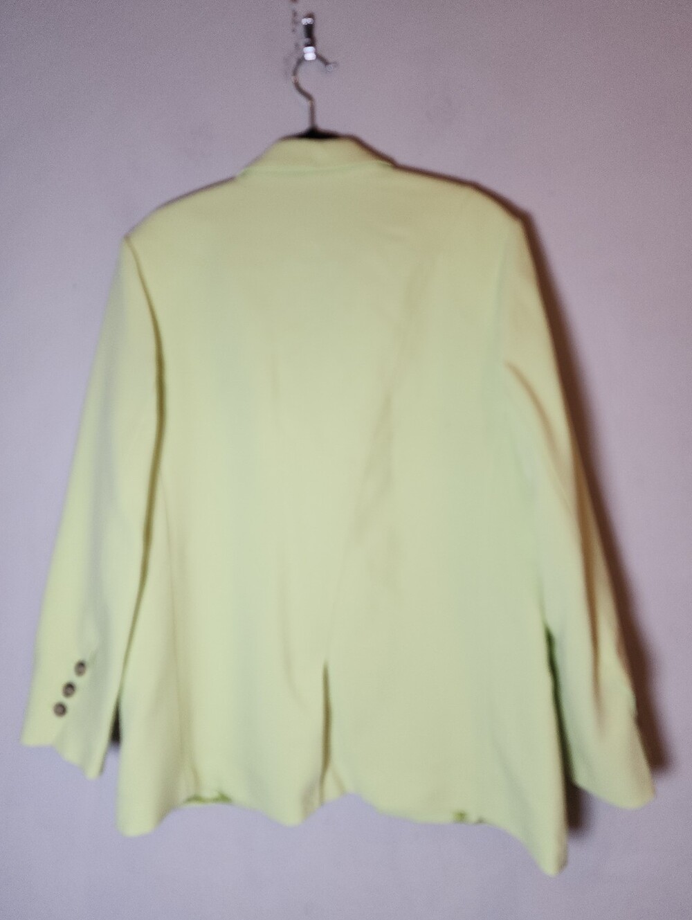 Zara Lime Green Single Button Blazer Jacket Size XL Blogger Fav Lyocell Blend - Picture 8 of 16
